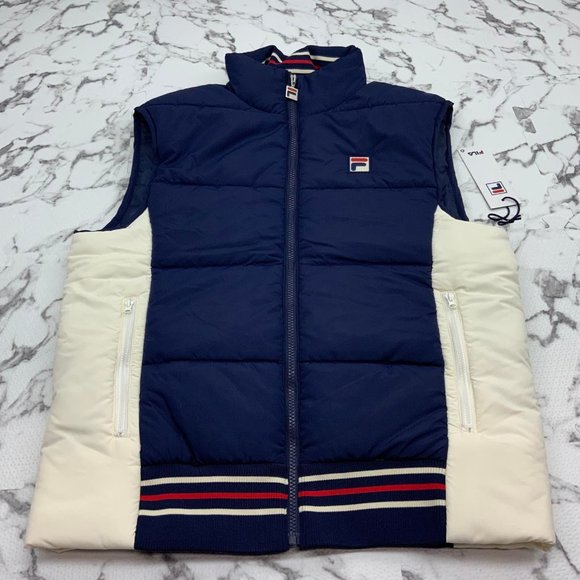 Men’s Fila NavyNatural Puffer Quilty Vest NWT